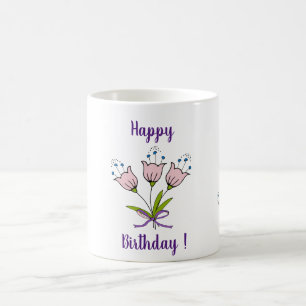 Caneca De Café Flores românticas tulas tulipas aniversário Café m