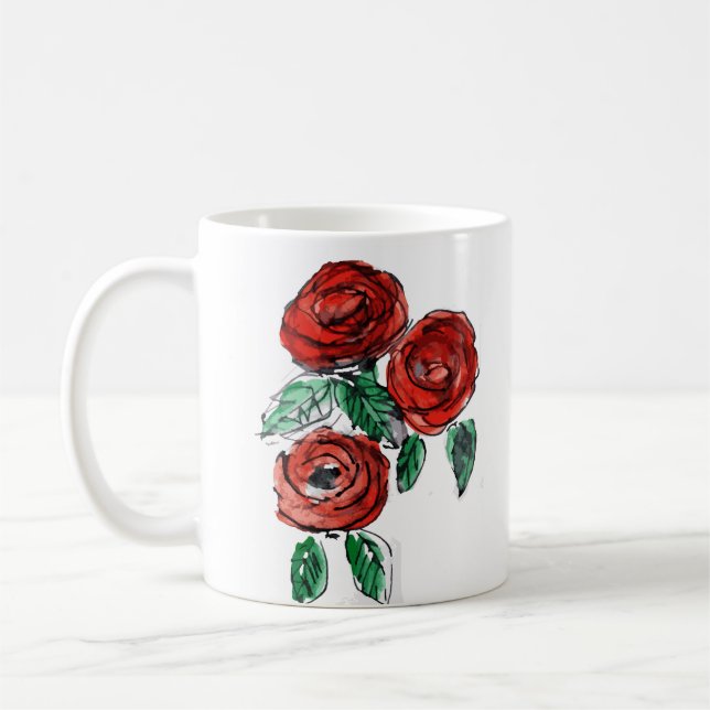 Caneca De Café Flores rosa (Esquerda)