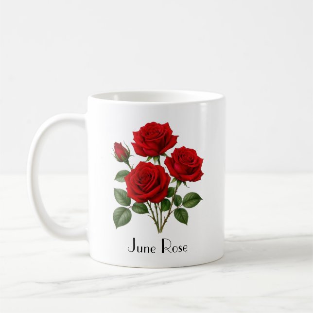 Caneca De Café Flores Rosa de Junho (Esquerda)