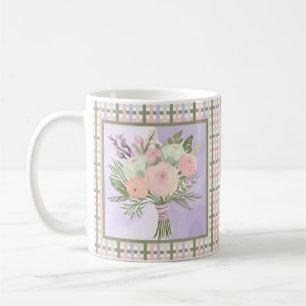 Caneca De Café Flores Roxas