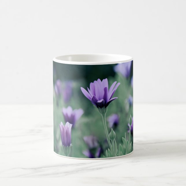 Caneca De Café Flores Roxas Delicadas (Centro)