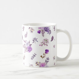 Caneca De Café Flores roxas em