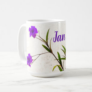 Caneca De Café Flores roxas na brisa