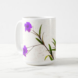 Caneca De Café Flores Roxas na Brisa