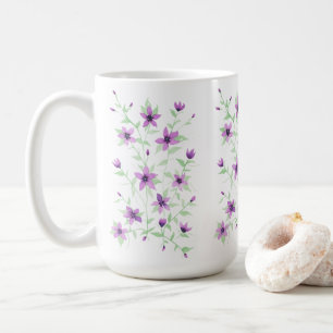 Caneca De Café Flores Roxas na Vinha