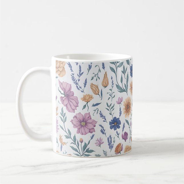Caneca De Café Flores selvagens - Charme russo (Esquerda)