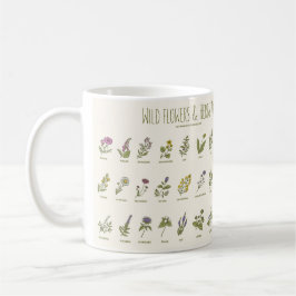Caneca De Café Flores selvagens e plantas aromáticas