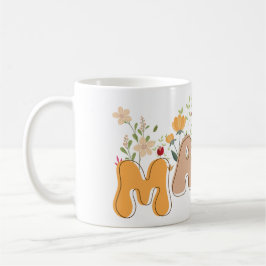 Caneca De Café Flores selvagens Mama Boho Floral Mug
