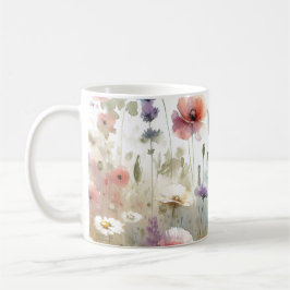Caneca De Café Flores Selvagens Modernas