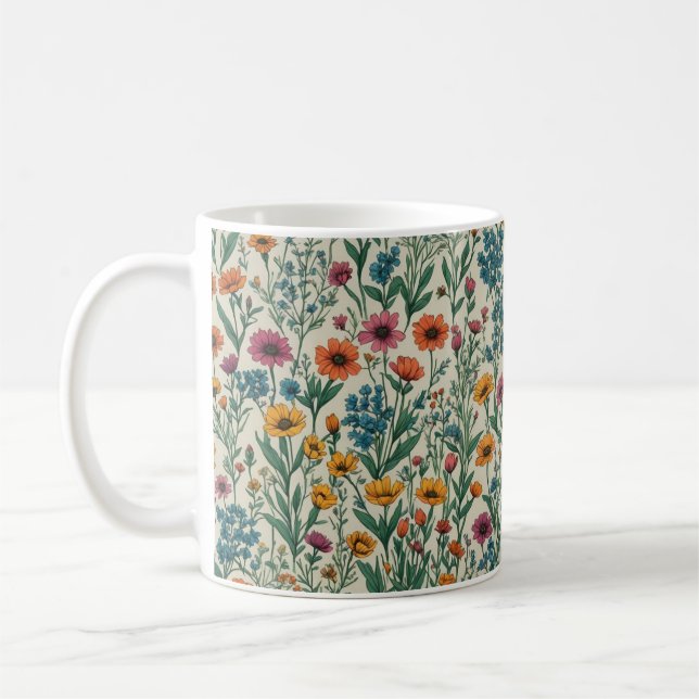 Caneca De Café Flores silvestres (Esquerda)