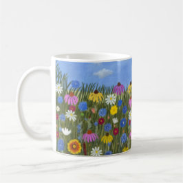 Caneca De Café Flores Silvestres com Margaridas Clássico