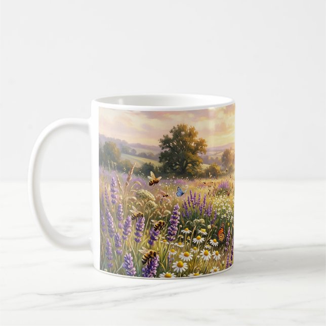 Caneca De Café Flores silvestres e uma casa encantadora (Esquerda)