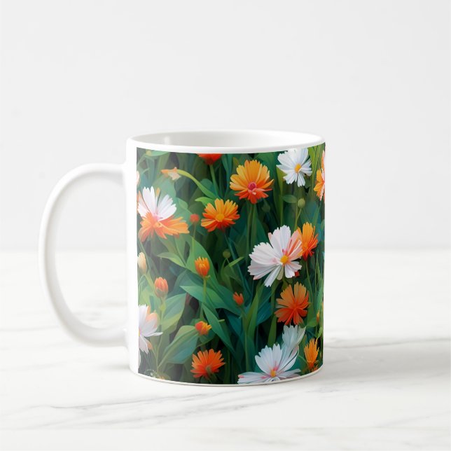 Caneca De Café Flores silvestres no campo-20632 (Esquerda)