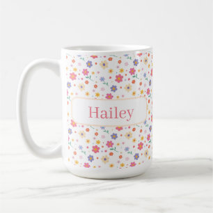 Caneca De Café Flores Simples