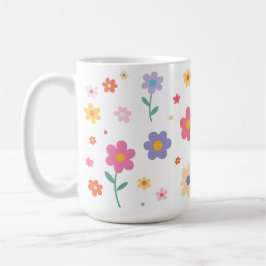 Caneca De Café Flores Simples