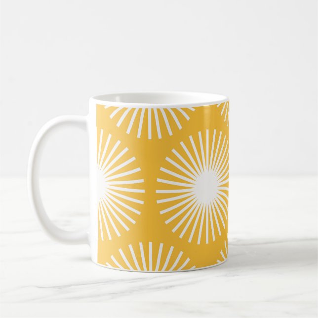 Caneca De Café Flores simples: design sem costura escandinava. (Esquerda)