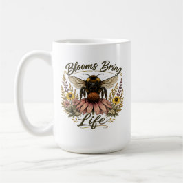 Caneca De Café Flores Trazem Vida