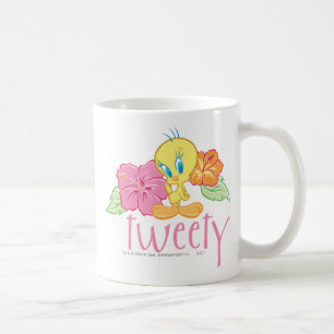 Caneca De Café Flores Tropicais de Tweety