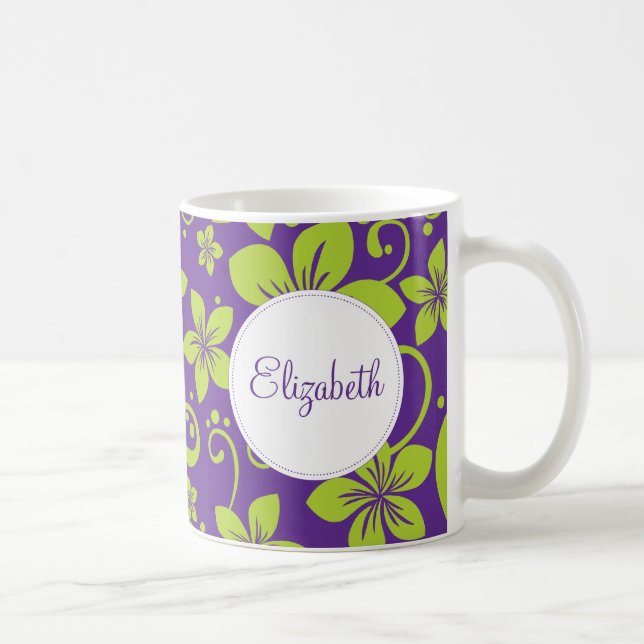 Caneca De Café Flores Tropicais - Mug Personalizado (Direita)