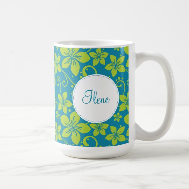 Caneca De Café Flores Tropicais - Mug Personalizado (Direita)