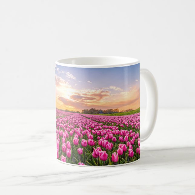 Caneca De Café Flores | Tulips South Holland, Países Baixos (Frente Esquerda)