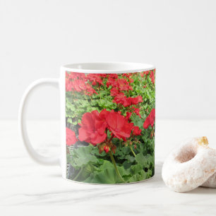 Caneca de Café Flores Vermelhas