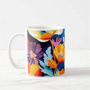 Caneca De Café Flores Vibrantes da Califórnia
