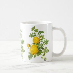 Caneca De Café Flores Vintage, Rosas Amarelas por Redoute