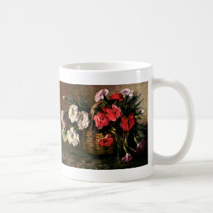 Caneca De Café Flores Vintages Vitorianas, Cravos Florais