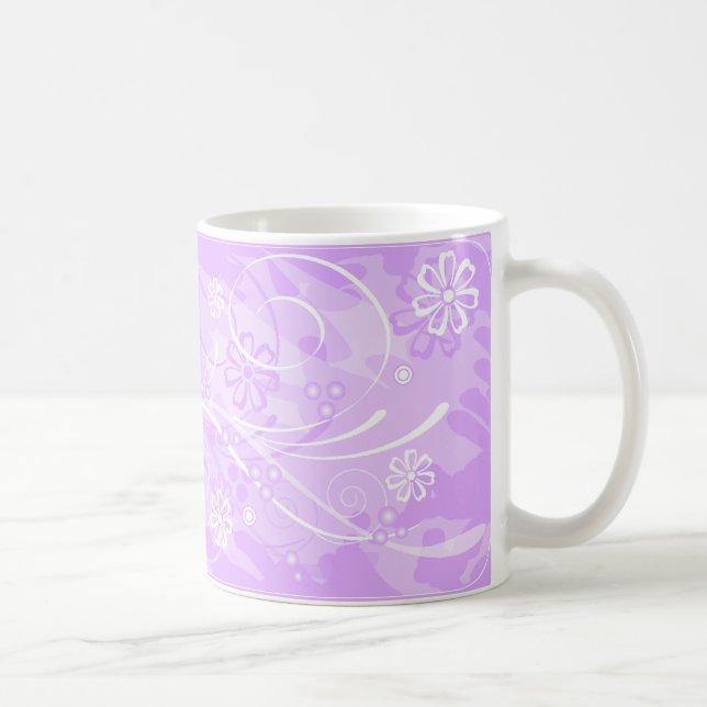 Caneca De Café flores violetas (Direita)