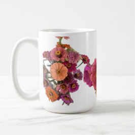 Caneca De Café Flores Zinnia Maureen Girard Buquê Sachet