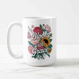 Caneca De Café Florescer Com Graça 