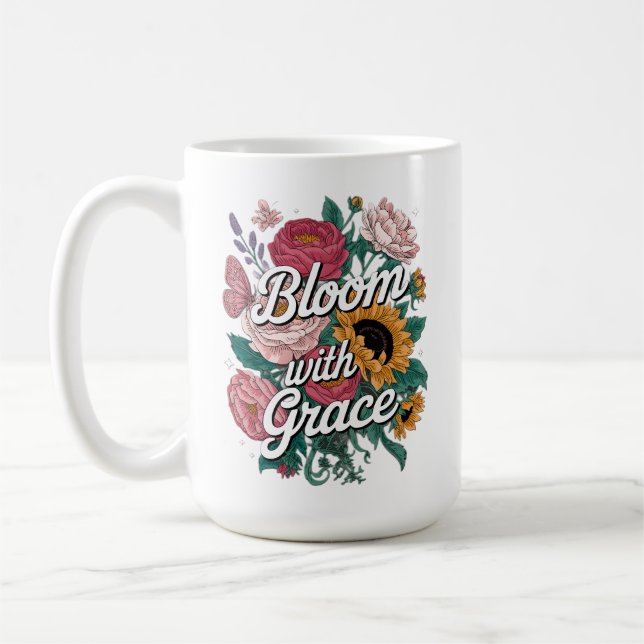 Caneca De Café Florescer Com Graça  (Esquerda)