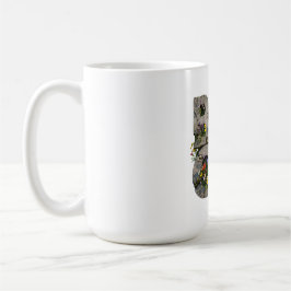 Caneca De Café Florescer Concreto Flor Silvestre Tipografia Saúde