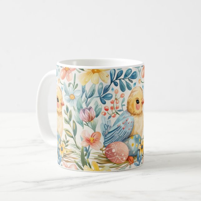 Caneca De Café Florescer da Primavera Páscoa 7 (Frente Esquerda)