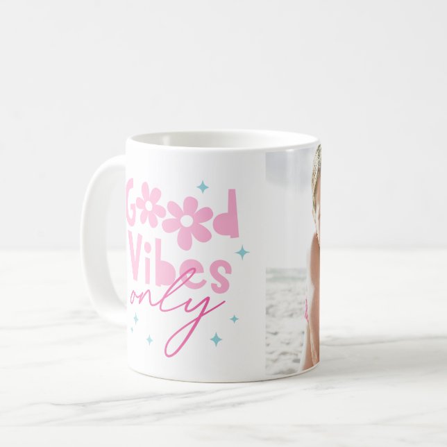 Caneca De Café Florescimento Positivo (Frente Esquerda)