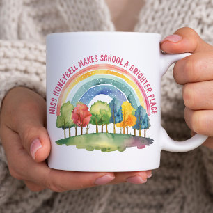 Caneca De Café Floresta Arco-Íris Lugar Mais Brilhante Agradecime