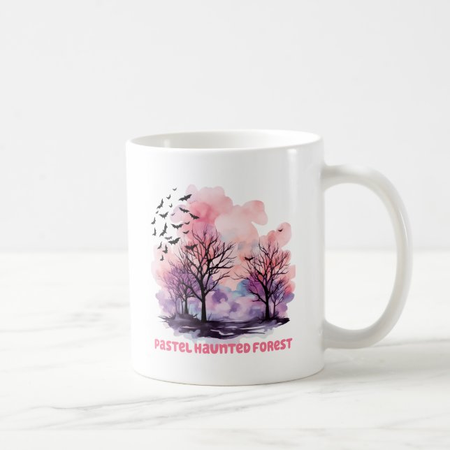 Caneca De Café Floresta assombrada por Pastel (Direita)