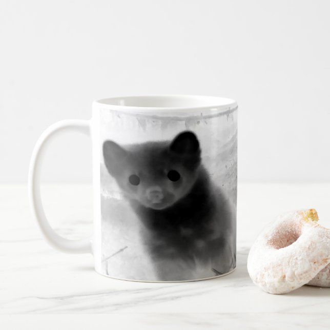 Caneca De Café Floresta Assustadora Pine Marta Estética da Nature (Com Donut)