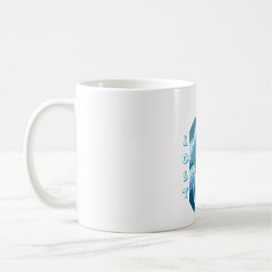 Caneca De Café Floresta Azul Sonhadora – Ilustração Estética da N