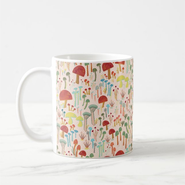 Caneca De Café Floresta Beige Mushroom (Esquerda)