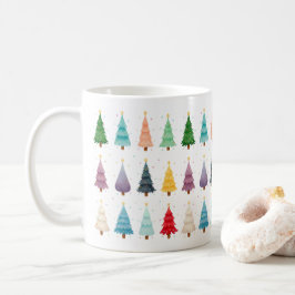 Caneca De Café Floresta Colorida de Alegria Natalina