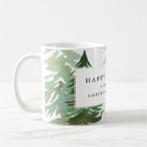 Floresta de aquarela de Natal corporativa