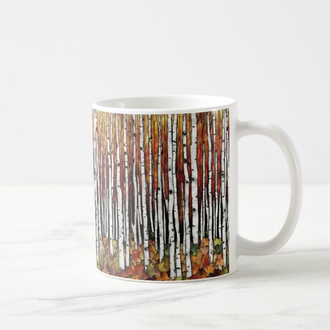 Caneca de café Floresta de Bétula (Direita)