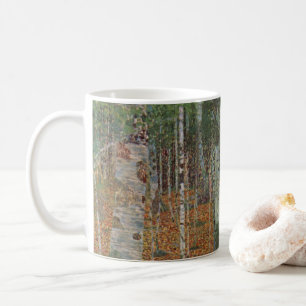Caneca De Café Floresta de Bétulas por Gustav Klimt, Arte Novo An