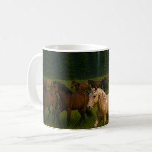 Caneca De Café Floresta de Cavalos Selvagens