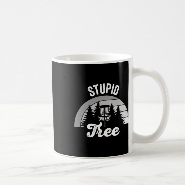 Caneca De Café Floresta de Disc Golf da Árvore Estúpida  (Direita)