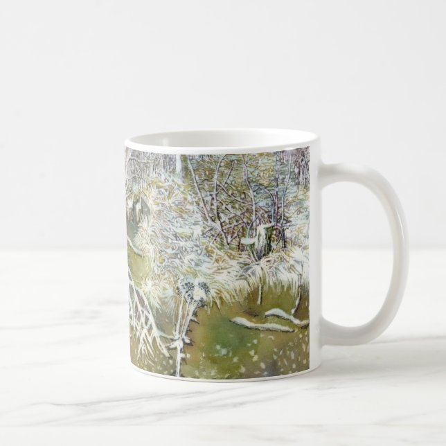 Caneca De Café floresta de inverno (Direita)