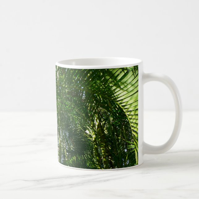 Caneca De Café Floresta de Palmeiras Natureza Tropical (Direita)
