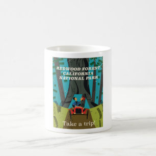 Caneca De Café Floresta de Redwood Parque Nacional da Califórnia